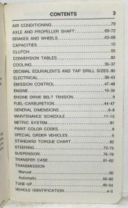 1975 Jeep CJ-5 CJ-6 Cherokee Wagoneer Truck Specifications Handbook