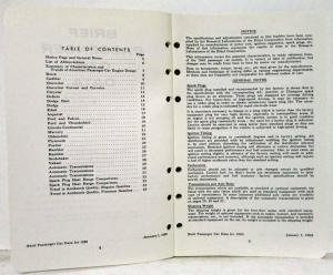 1960 Ethyl Corporation Brief Passenger Car Data Booklet Chevrolet DeSoto Edsel