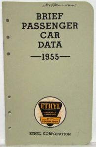 1955 Ethyl Corporation Brief Passenger Car Data Booklet Kaiser Nash Willys