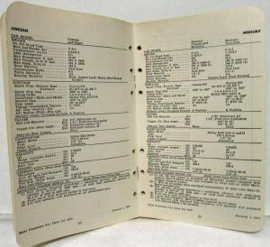 1955 Ethyl Corporation Brief Passenger Car Data Booklet Kaiser Nash Willys