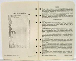 1954 Ethyl Corporation Brief Passenger Car Data Booklet Henry J Olds DeSoto Ford