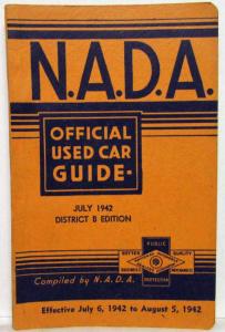 1942 NADA Official Used Car Price Guide - July - Ford Dodge Studebaker