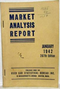 1942 Market Analysis Report a World War II Era Used Car Pricing Guide - Jan