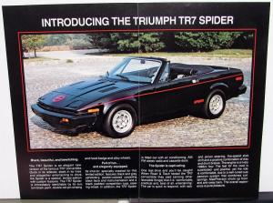 1980 Triumph TR7 Spider Dealer Sales Brochure Folder New Model Introduction