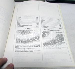 1974 Renault Corporate Summary Retrospective Report Booklet History Progression
