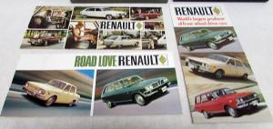 1968-1970 Renault Sales Literature Set Brochures Folders Mailers 10 16
