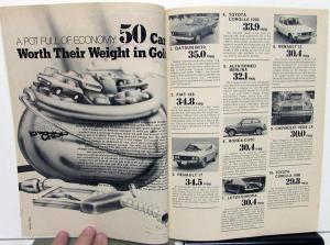 1974 Renault Dealer Brochure Motor Trend Article Reprint Gas Mileage Comparison