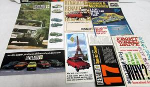 1972 Renault Dealer Sales Brochure Literature Collection 12 16 17 Large Set