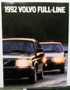 1992 Volvo Full Line Dealer Sales Brochure 960 940 240 740 Sedan Wagon