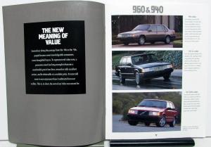 1992 Volvo Full Line Dealer Sales Brochure 960 940 240 740 Sedan Wagon