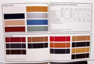 1978 Volvo Dealer Sales Brochure Color & Upholstery Combinations Paint Chips