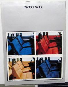 1978 Volvo Dealer Sales Brochure Color & Upholstery Combinations Paint Chips