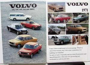 1971 Volvo Full Line Sales Brochure Set 142 144 145 164 1800 E