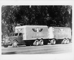 1930s Sterling Inland Motor Lines Box Truck & Trailer Press Photo 0014