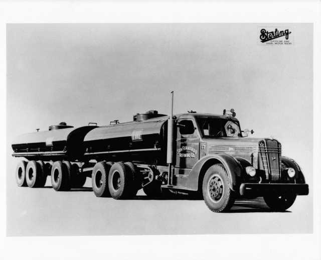 1940s Sterling San Fernando Refining Tank Truck & Trailer Press Photo 0015