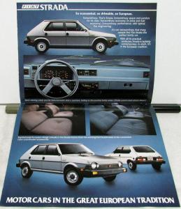 1981 Fiat Strada Dealer Sales Brochure Folder Compact Car