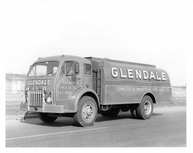 1955 White COE Tanker Truck Press Photo 0011 - Glendale Coal & Oil Co