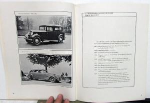 1969 Peugeot Historical Booklet Brochure Car Model Progression From Beginning