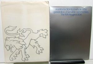 1974 Peugeot 504 Dealer Sales Brochure Folder W/Envelope Model Introduction