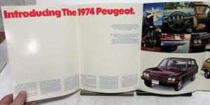 1974 Peugeot 504 Dealer Sales Brochure Folder W/Envelope Model Introduction