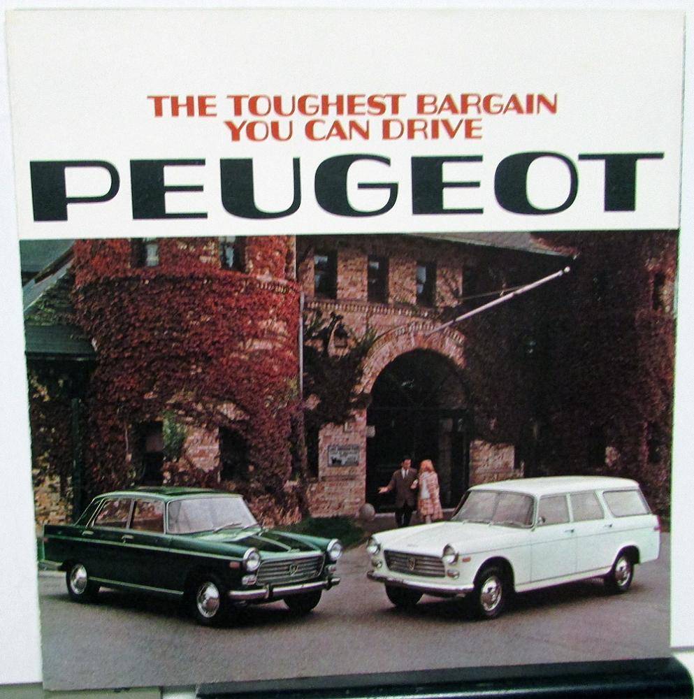 1968 Peugeot Dealer Sales Brochure Folder 404 Models Sedan Station Wagon
