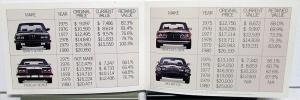 1980 BMW Dealer Sales Brochure Folder Retained Value Comparison 5 Series