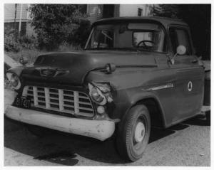 1950s Chevrolet 3100 Telephone Company Wrecked Truck Press Photo 0184