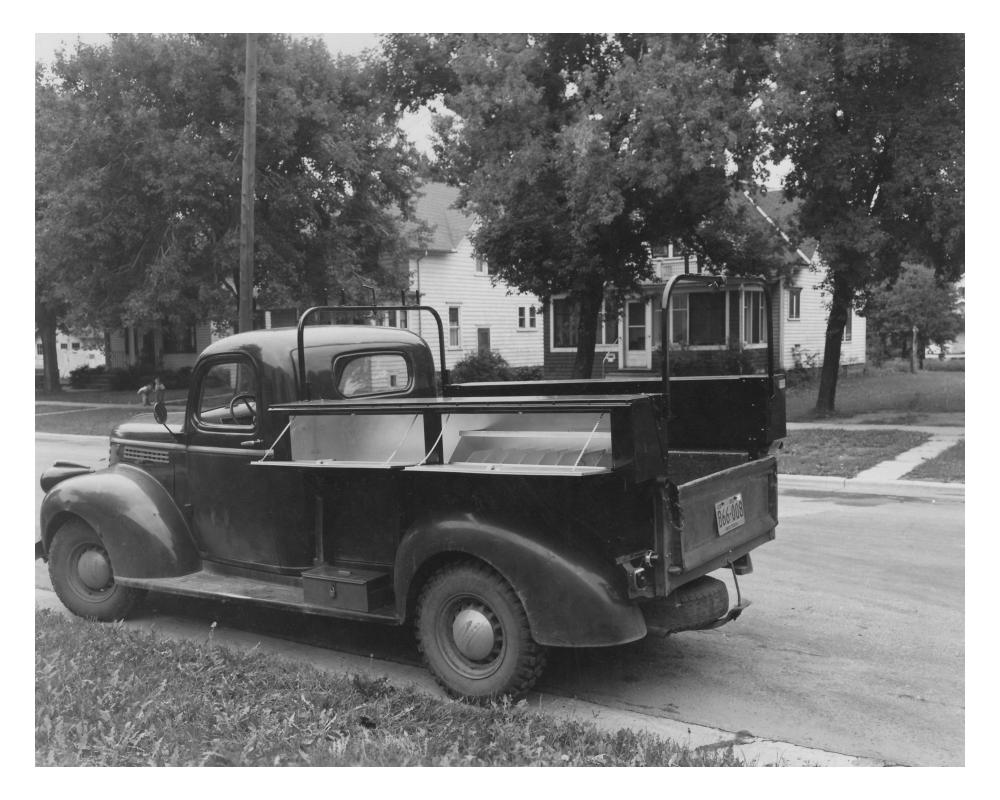 1946 Chevrolet Pickup Truck with Pierce Body Utility Box Press Photo 0186