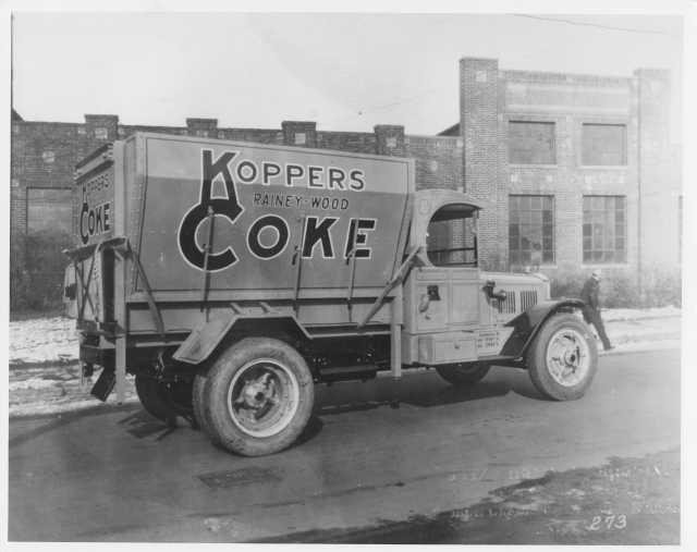 1920s Era Mack Truck Factory Press Photo 0114 - Koppers Rainey-Wood Coke