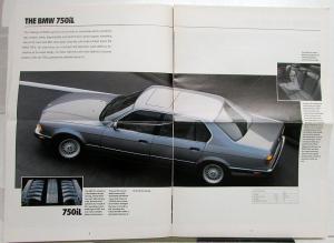 1990 BMW Dealer Sales Oversize Brochure Full Line 750iL 735 525 535 325 M Series