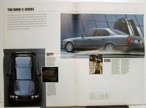 1990 BMW Dealer Sales Oversize Brochure Full Line 750iL 735 525 535 325 M Series