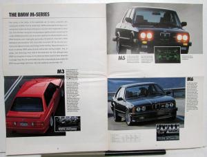 1990 BMW Dealer Sales Oversize Brochure Full Line 750iL 735 525 535 325 M Series