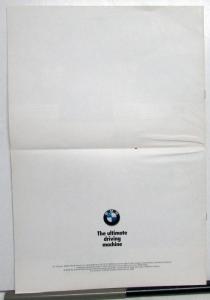 1990 BMW Dealer Sales Oversize Brochure Full Line 750iL 735 525 535 325 M Series