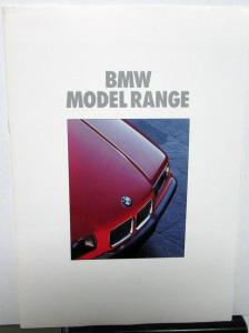 1991 BMW Model Range Full Line Dealer Sales Brochure Series 3 5 7 750iL 850i