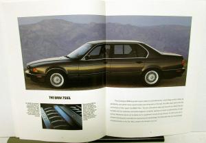 1991 BMW Model Range Full Line Dealer Sales Brochure Series 3 5 7 750iL 850i