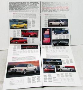 1994 BMW Color Folder Full Line Large Poster 740i Features Specifications