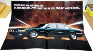 1994 BMW Color Folder Full Line Large Poster 740i Features Specifications