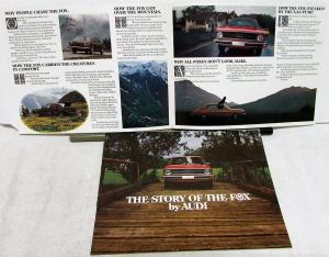 1975 Audi Dealer Sales Brochures 100LS Fox Set Of 3