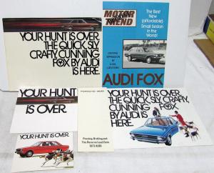 1973 Audi Fox Dealer Sales Literature Collection Brochures Postcard Data Sheet