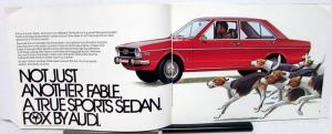 1973 Audi Fox Dealer Sales Literature Collection Brochures Postcard Data Sheet