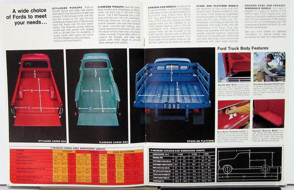 1967 Ford Pickup Truck F100 F250 F350 Sales Brochure Original