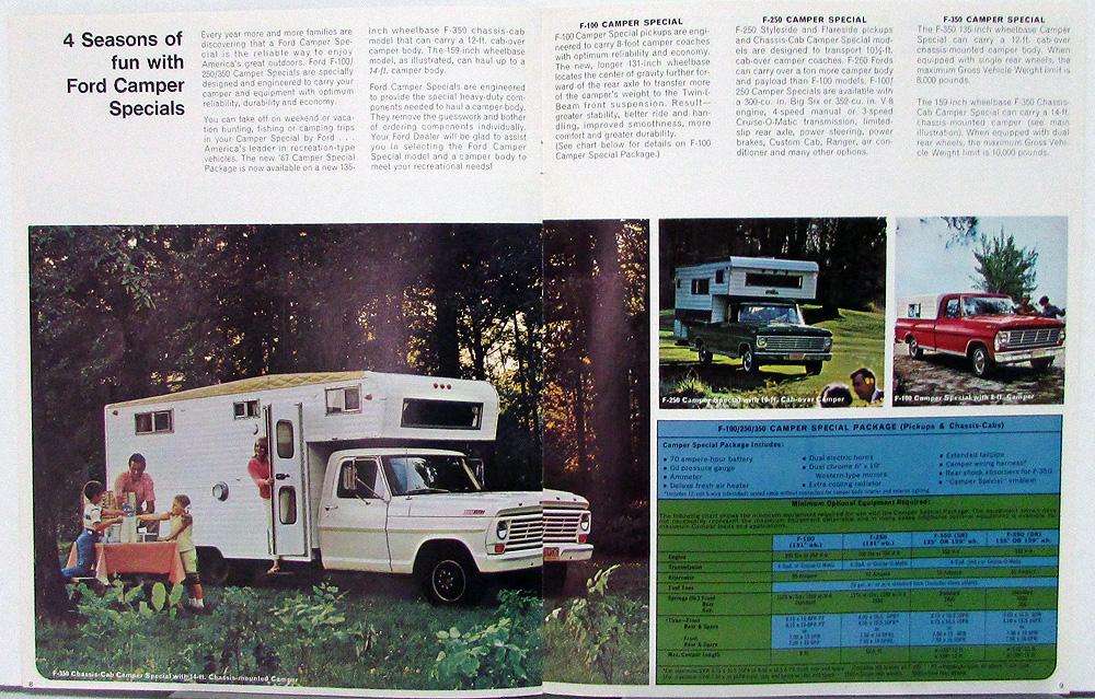 1967 Ford Pickup Truck F100 F250 F350 Sales Brochure Original