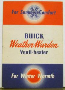 Buick Weather Warden Venti Heater & Air Control Sales Brochure 40