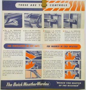 Buick Weather Warden Venti Heater & Air Control Sales Brochure 40