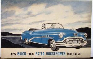 1952 Buick Roadmaster Extra Horsepower Airpower Carburetor Sales Brochure Orig