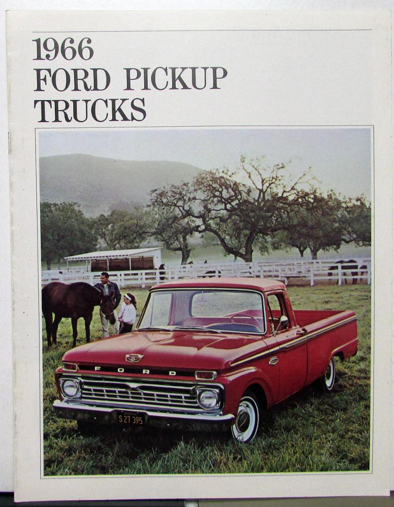 1965 1966 Ford Truck F-100 F-250  Facts & Feature Manual 65 66 Pickup Brochure 