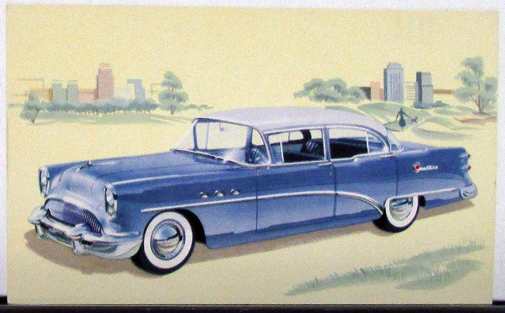 1954 Buick 61 Century Sedan NOS Postcard Original