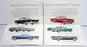 1958 Buick B58 Limited Roadmaster Century Super Special Sales Brochure REV 9 57