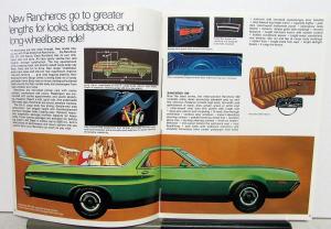 1972 Ford Ranchero 500 GT Squire Pickup Car Truck Sales Brochure Original