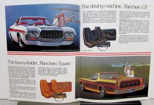 1972 Ford Ranchero 500 GT Squire Pickup Car Truck Sales Brochure Original